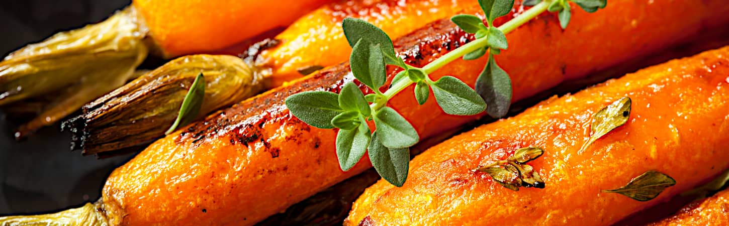 les carottes rôties au miel et thym